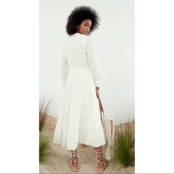 Zara Eyelet Maxi Dress - Picture 2 of 9